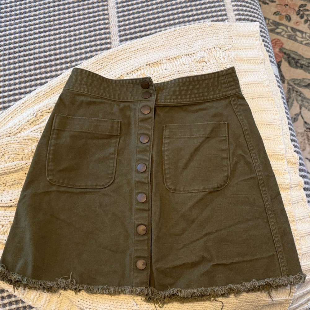 Madewell Button-Front Skirt